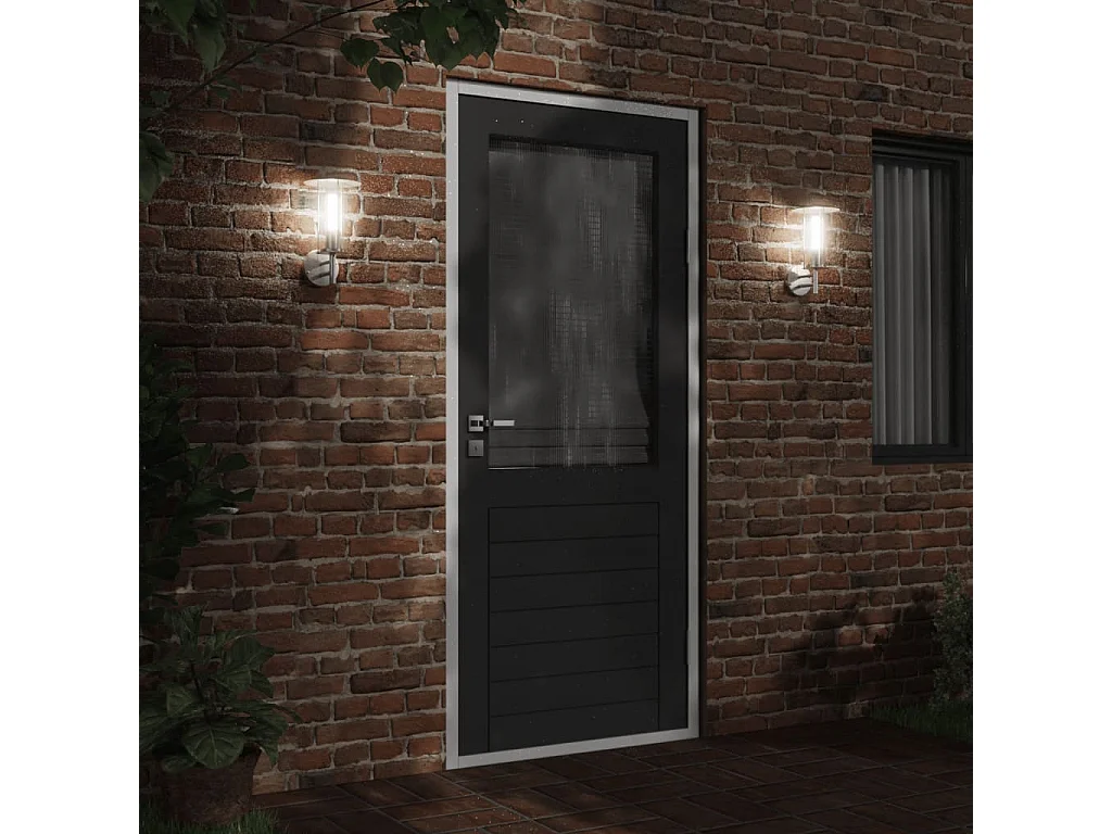 Applique murale d'extérieur argenté acier inoxydable FR498120