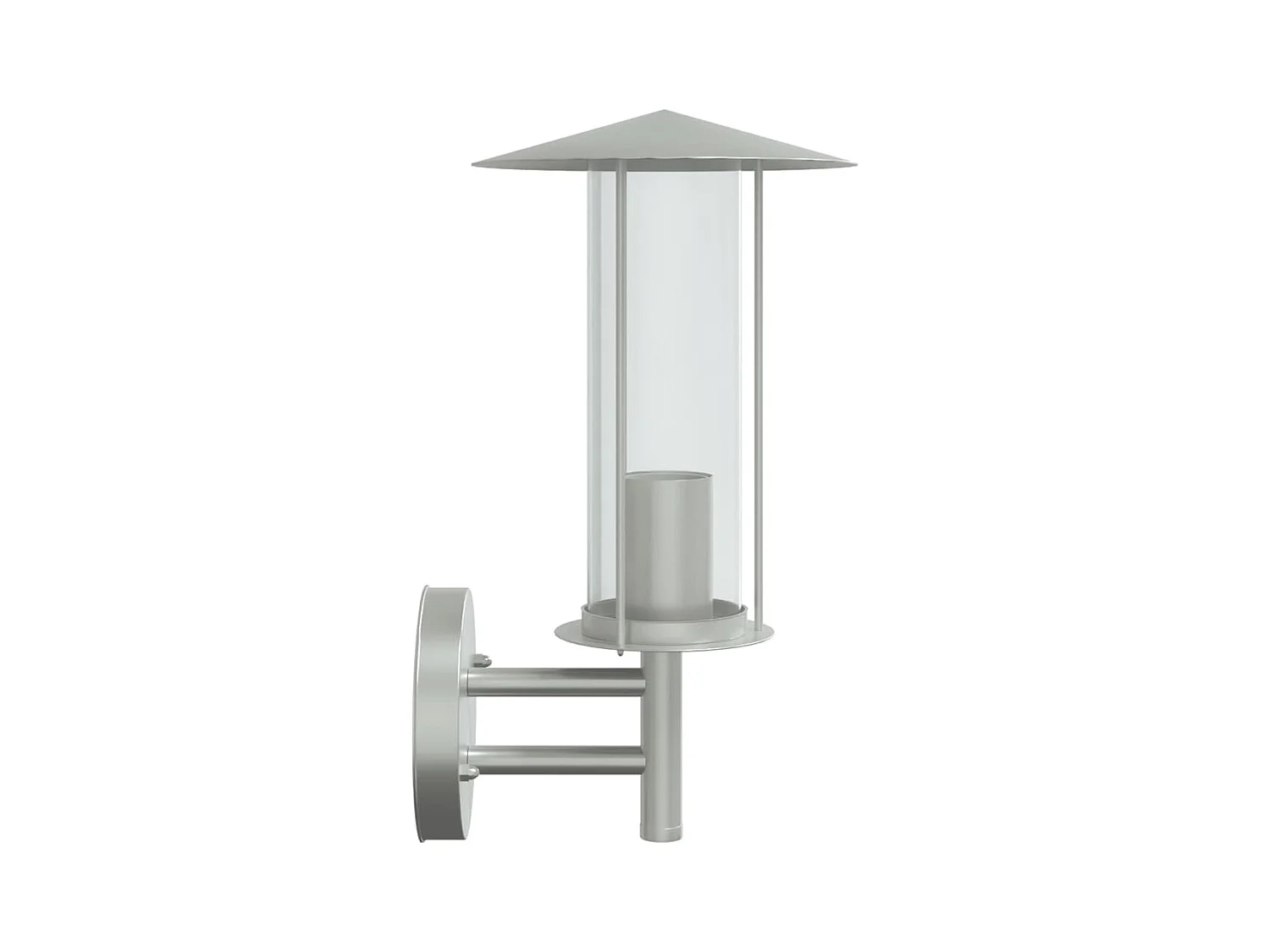 Applique murale d'extérieur argenté acier inoxydable FR498120