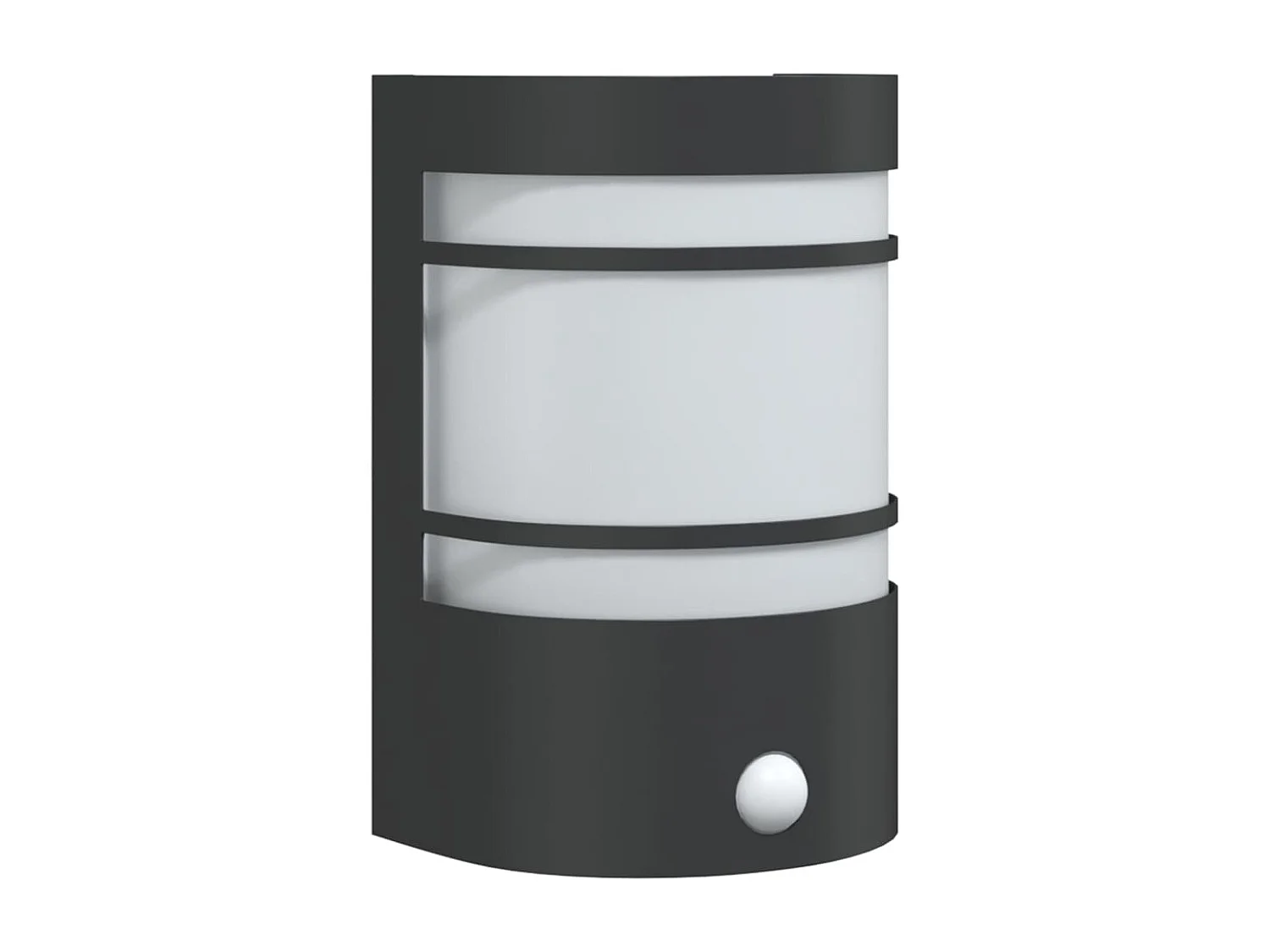 Candeeiro de parede p/ exterior com sensor aço inoxidável preto PT478363