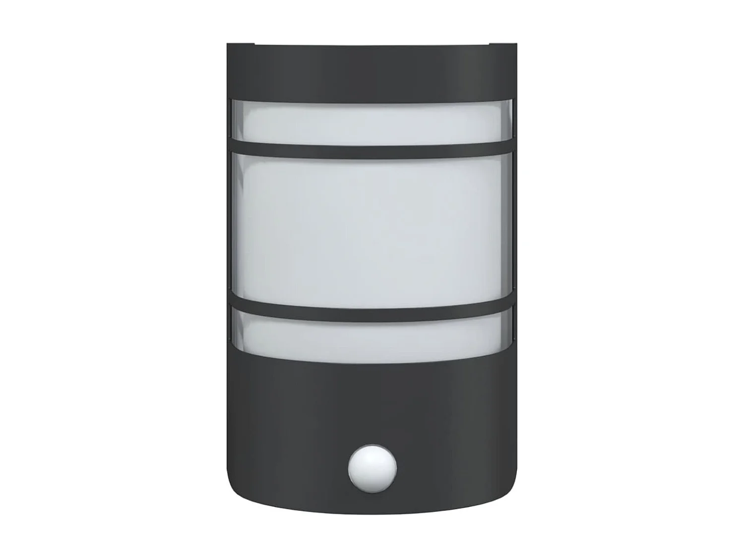 Candeeiro de parede p/ exterior com sensor aço inoxidável preto PT478363