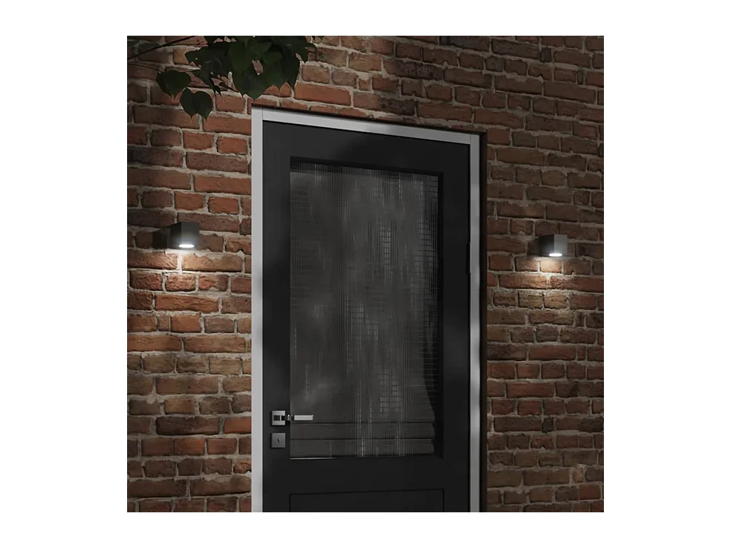 Appliques murales extérieur 2 pcs aluminium moulé sous pression FR664797