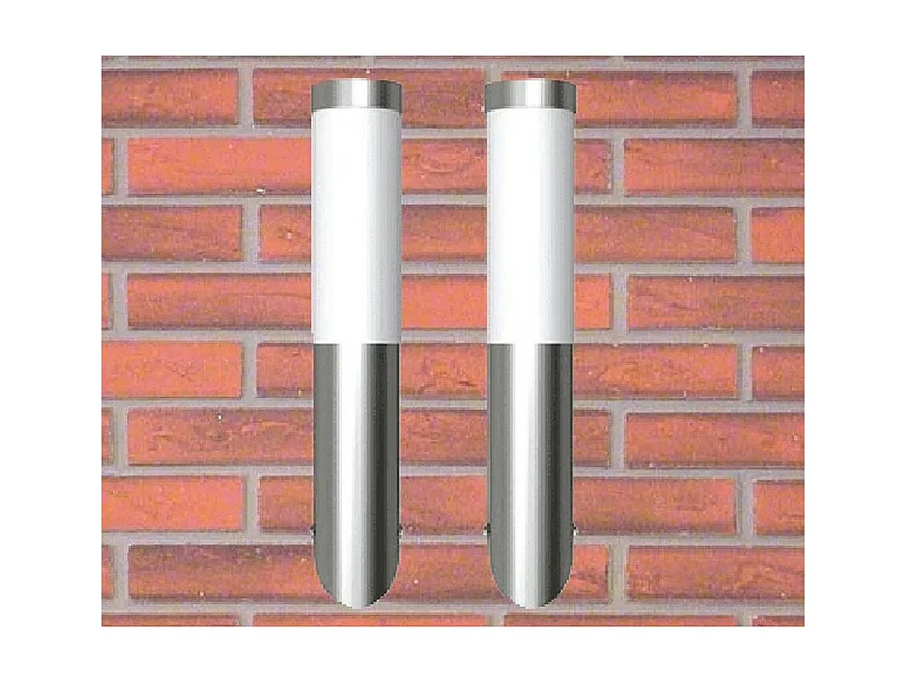 Applique murale d'extérieur 2 pcs Acier inoxydable FR673036