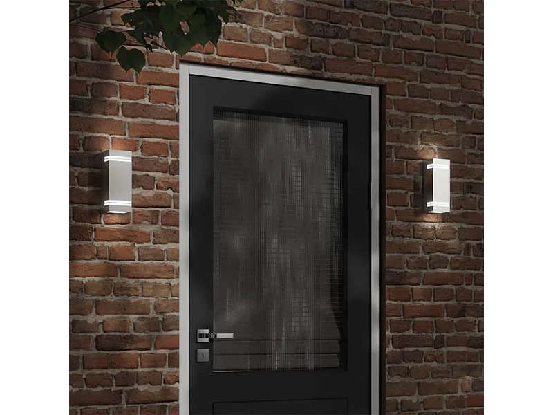 Buitenwandlamp roestvrij staal zilverkleurig BE991840