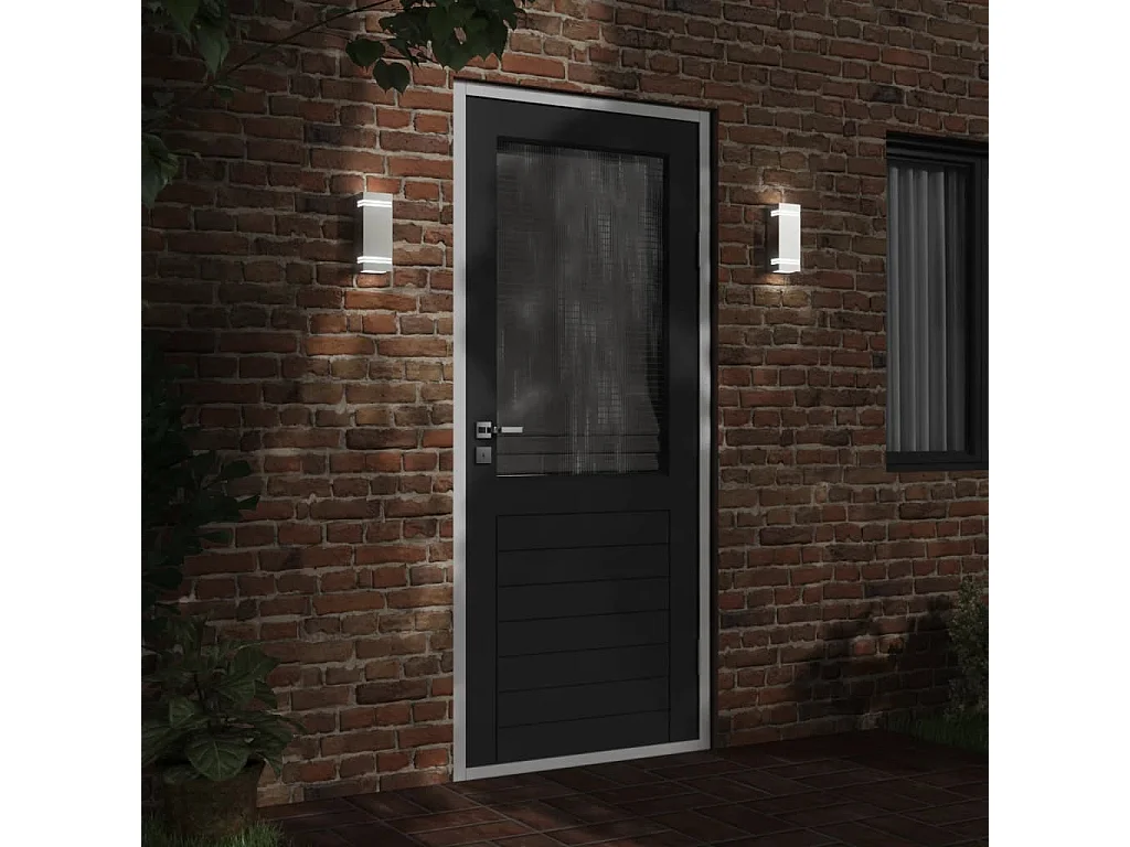 Applique murale d'extérieur argenté acier inoxydable FR391656