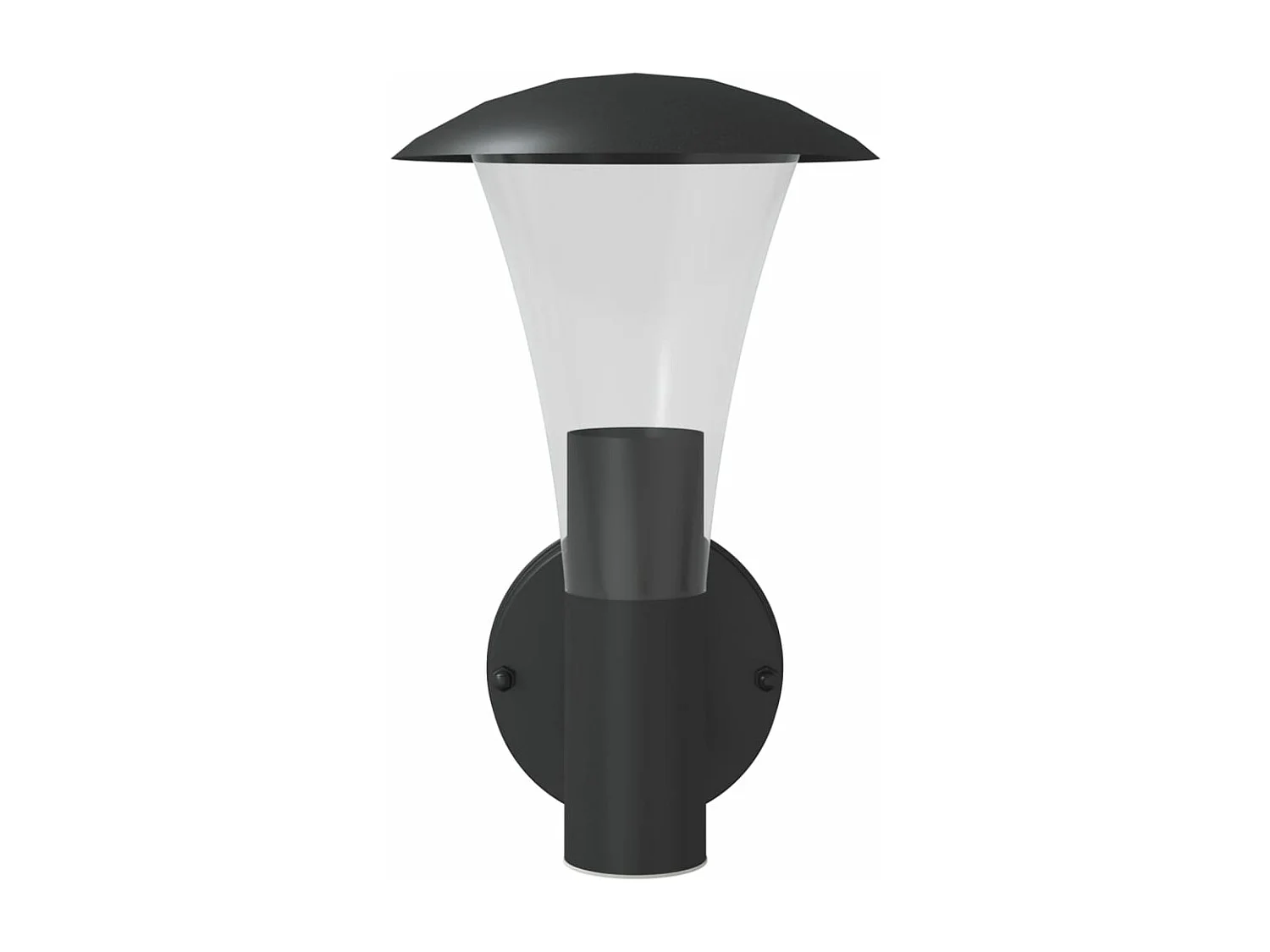 Candeeiro de parede para exterior aço inoxidável preto PT521880