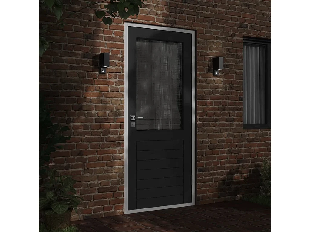 Lámpara de exterior con sensor aluminio fundido a presión negro ES155095