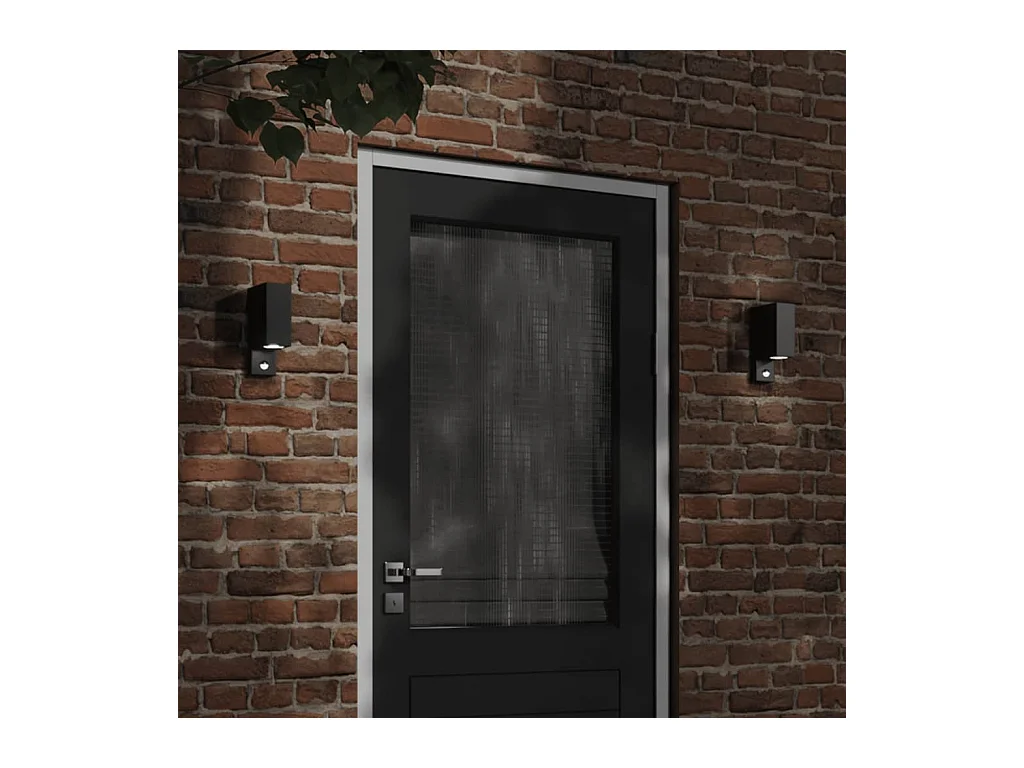 Applique murale d'extérieur avec capteurs noir FR815194