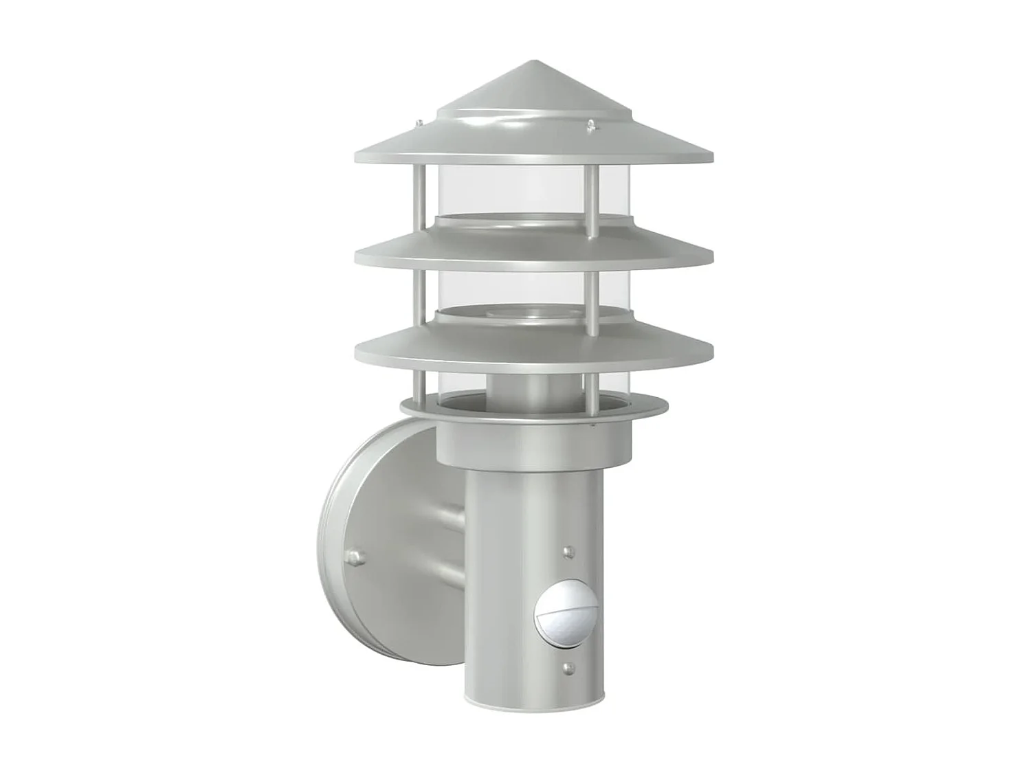 Applique murale d'extérieur et capteur argenté acier inoxydable FR799962