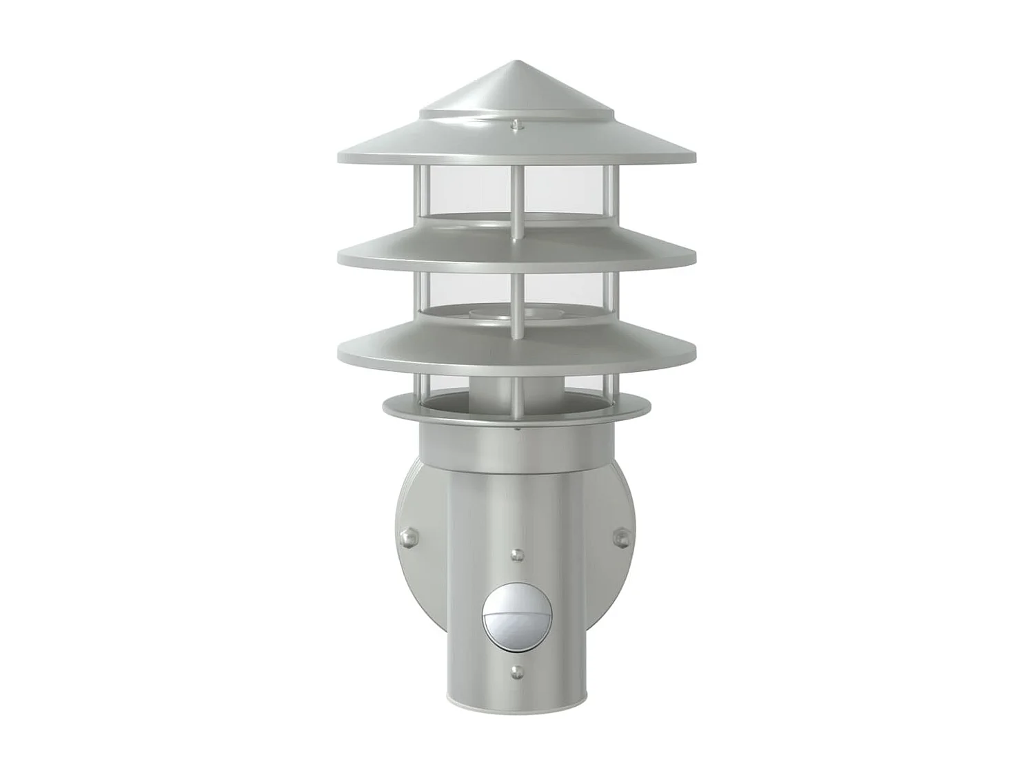 Applique murale d'extérieur et capteur argenté acier inoxydable FR799962