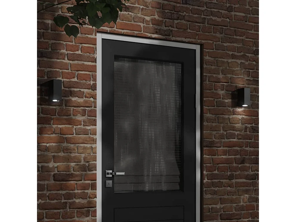 Lámparas de pared de exterior 2 uds aluminio fundido negro ES113790