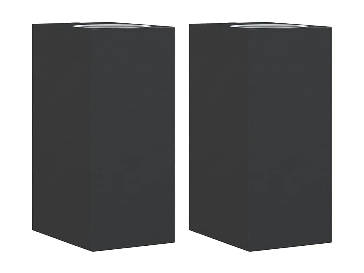 Lámparas de pared de exterior 2 uds aluminio fundido negro ES113790