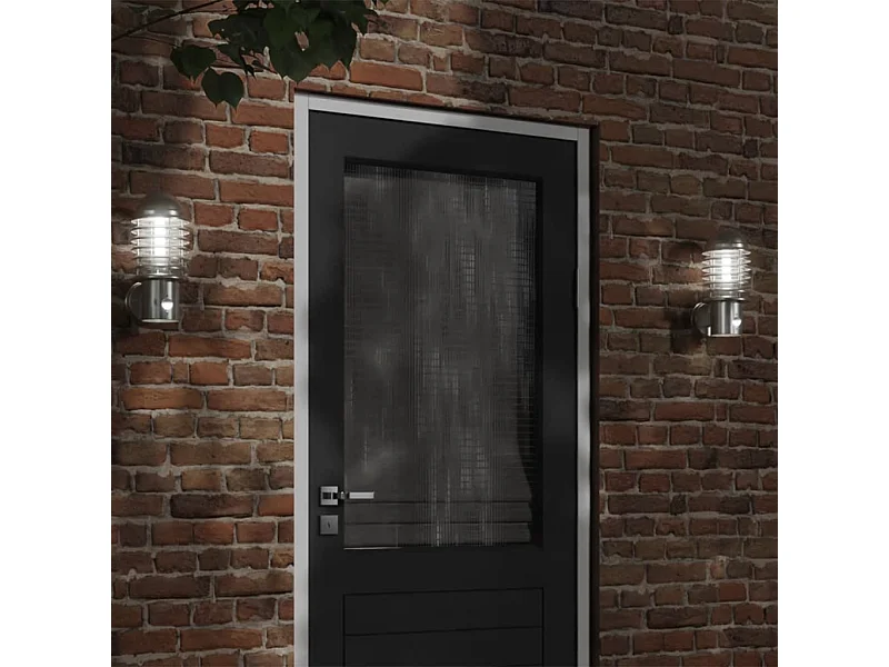 Candeeiros parede p/ exterior c/ sensor 2pcs aço inox. prateado PT183237