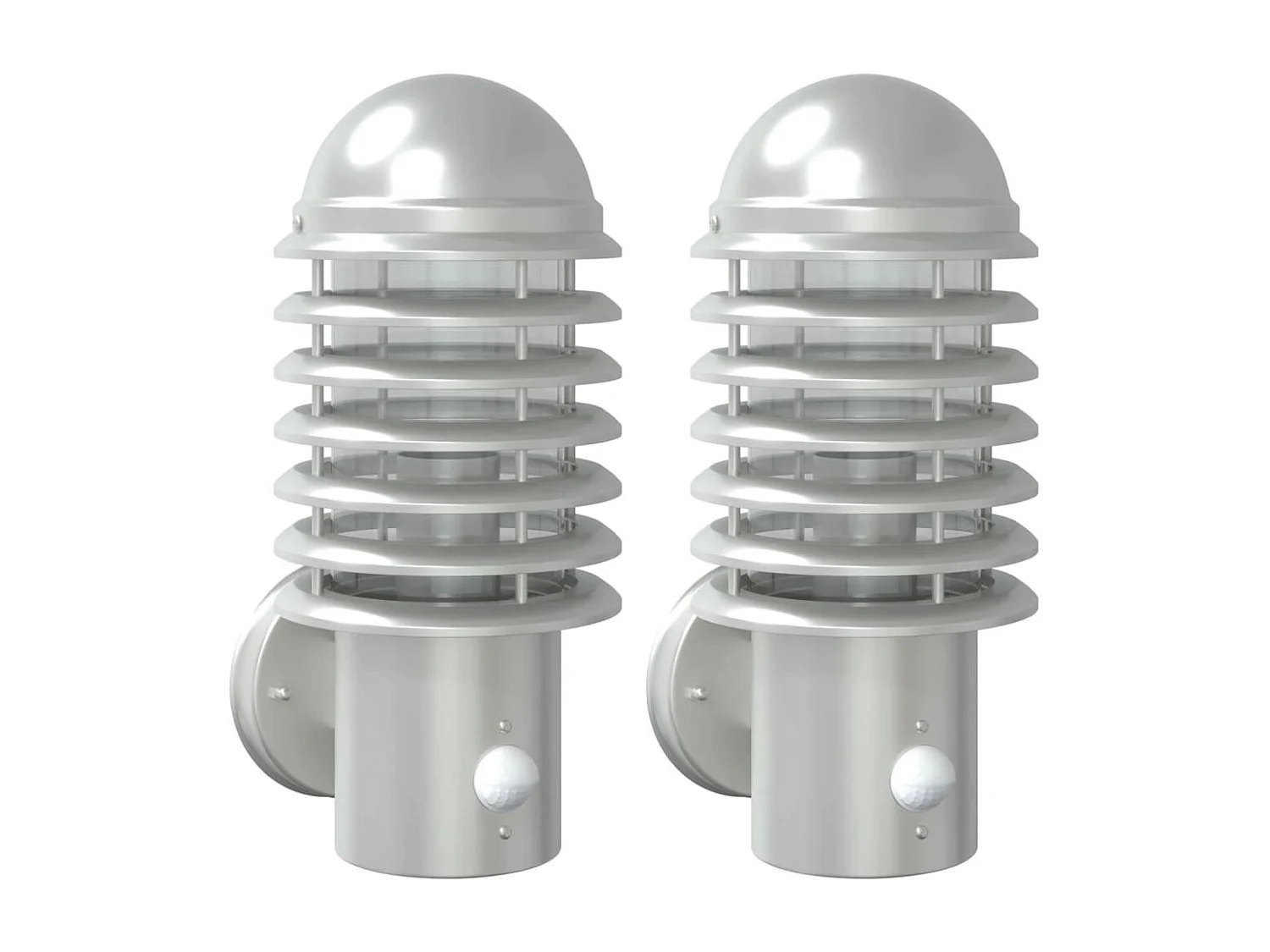 Appliques murales d'extérieur et capteurs 2pcs acier inoxydable FR709863