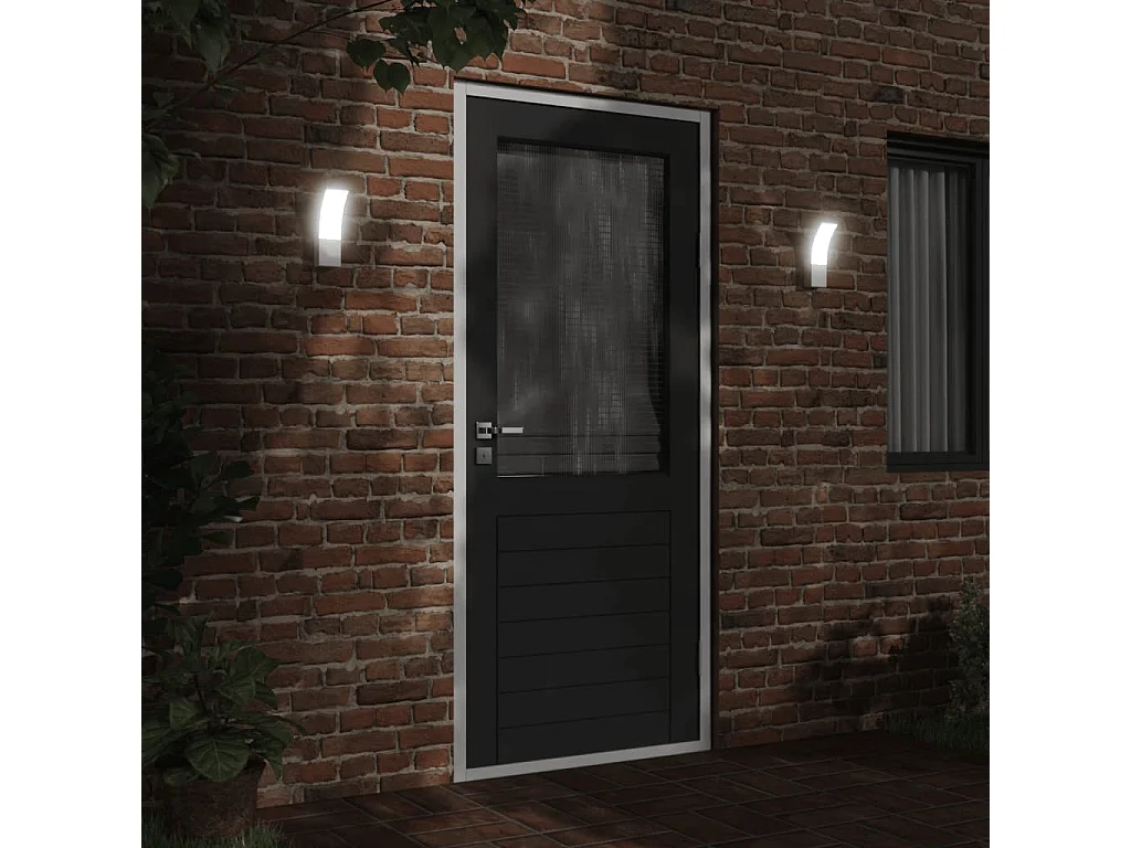 Buitenwandlampen 2 st LED gegoten aluminium wit BE386321