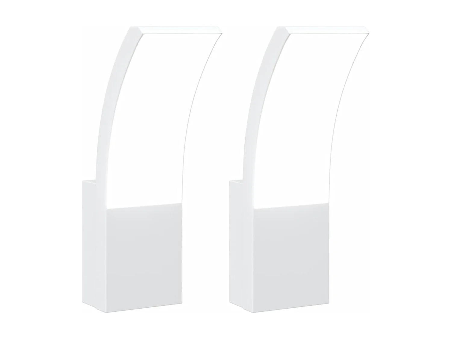 Buitenwandlampen 2 st LED gegoten aluminium wit BE386321