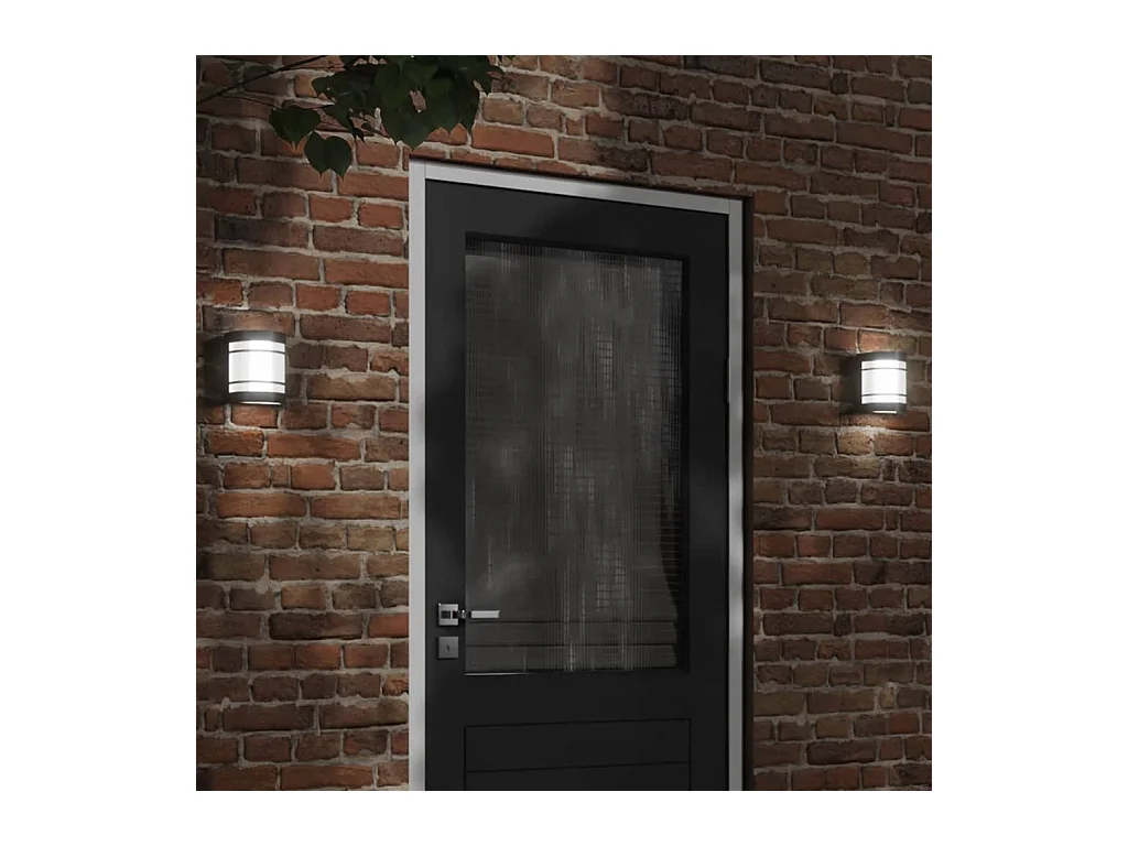 Aplique de exterior de acero inoxidable negro ES373257