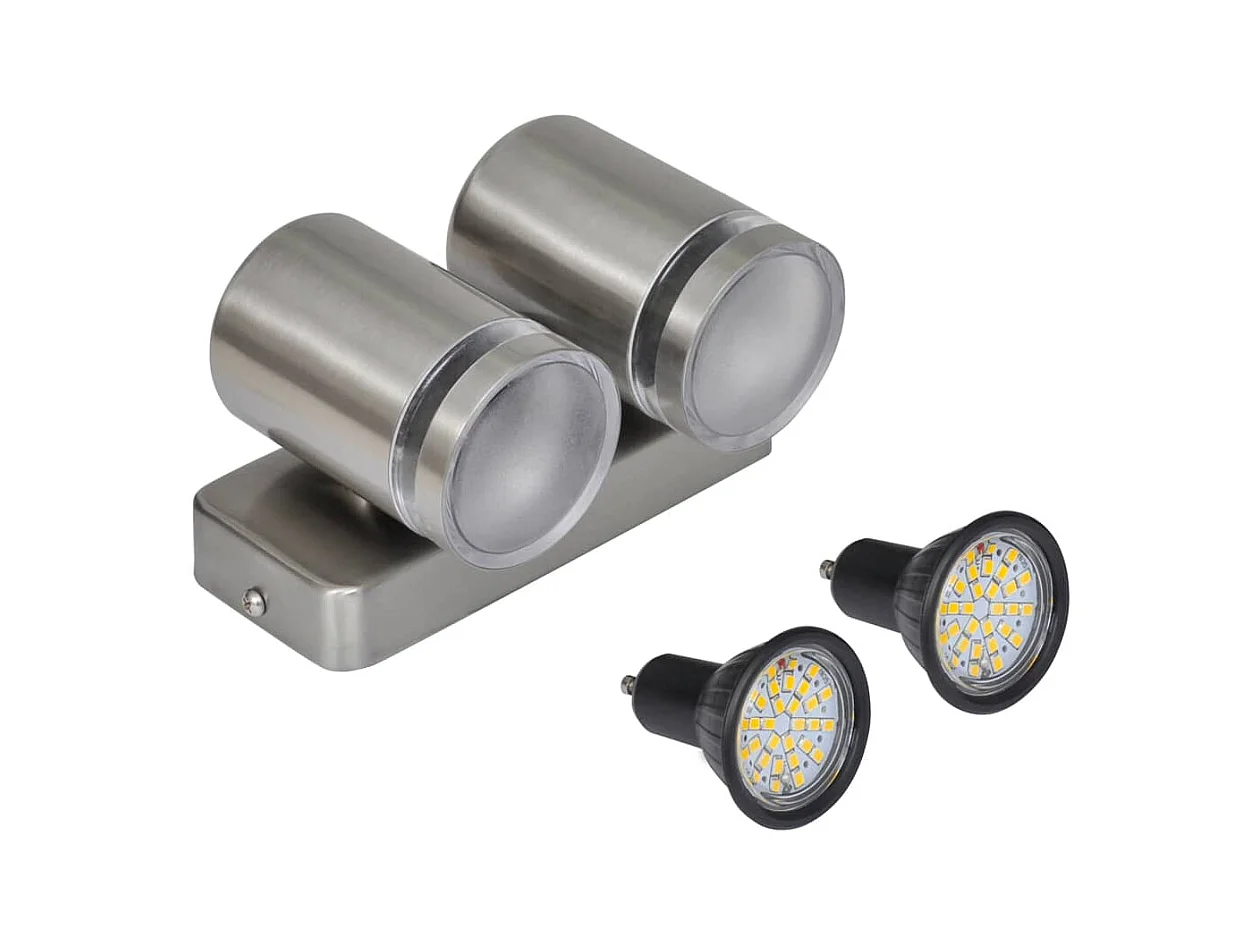 Applique LED acier inoxydable avec tête conique FR232785