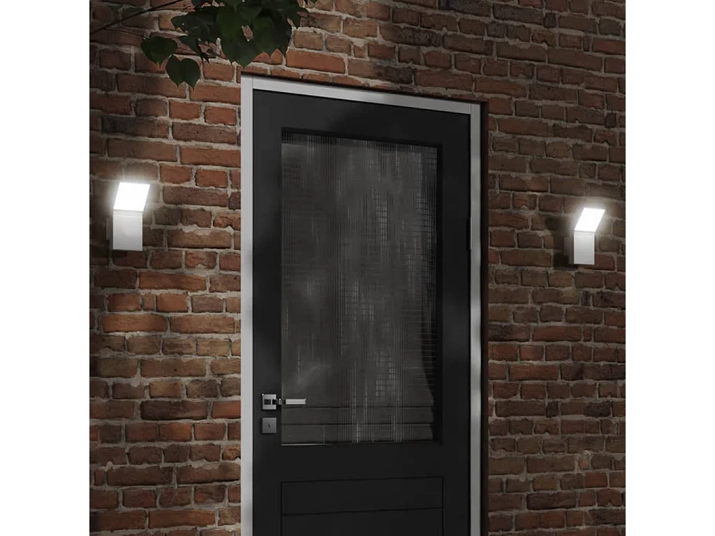 Lámparas de pared LED de exterior 2 uds aluminio fundido blanco ES321294