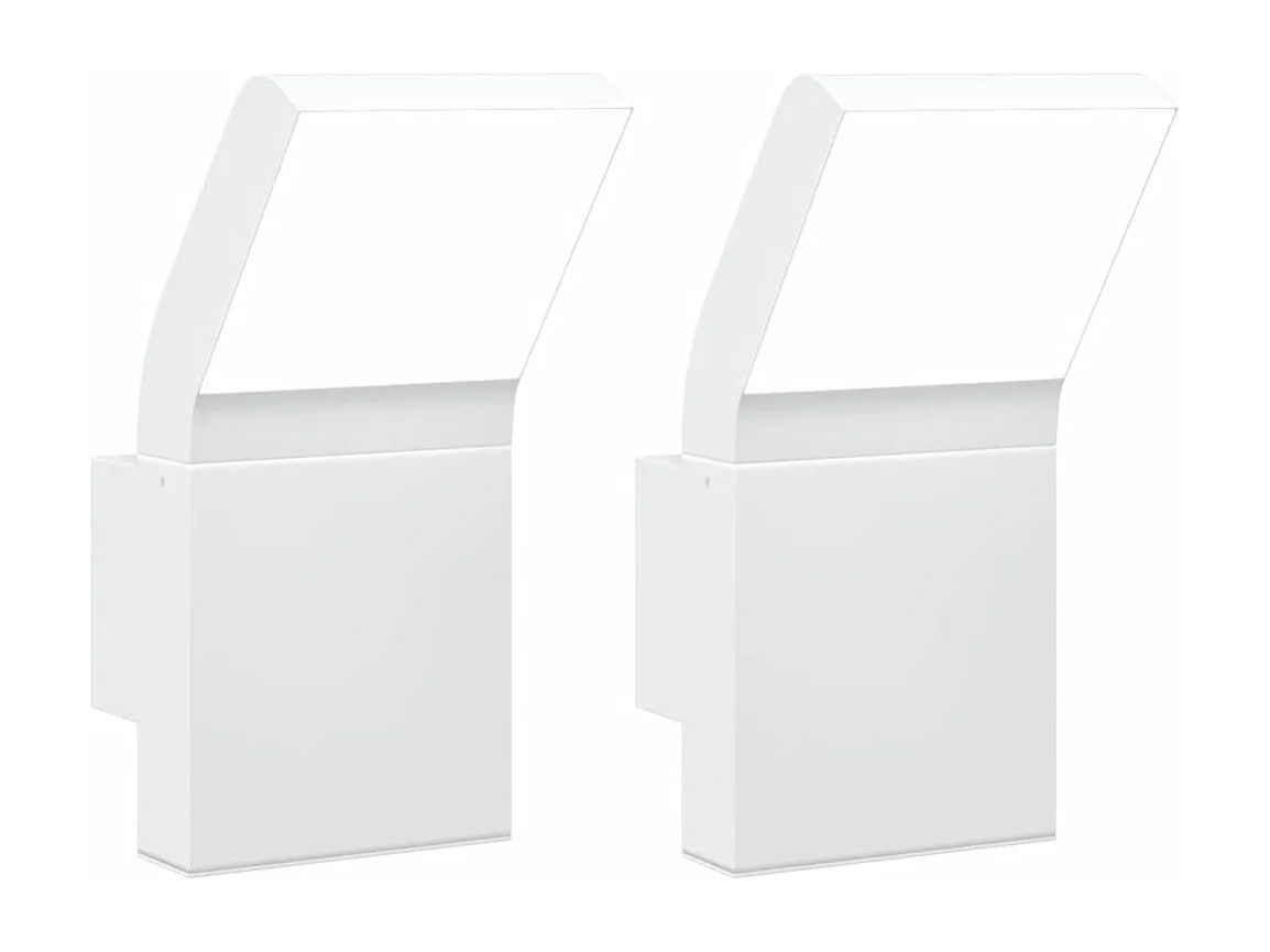 Lámparas de pared LED de exterior 2 uds aluminio fundido blanco ES321294