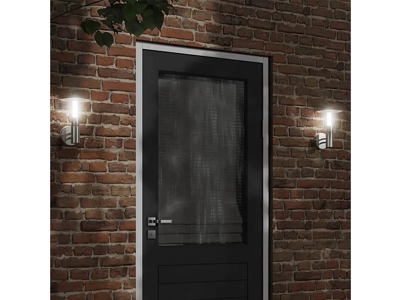 Buitenwandlamp roestvrij staal zilverkleurig BE277559