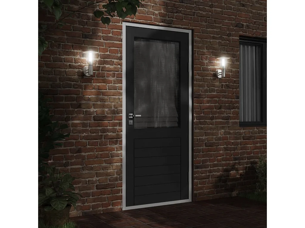 Applique murale d'extérieur argenté acier inoxydable FR348719