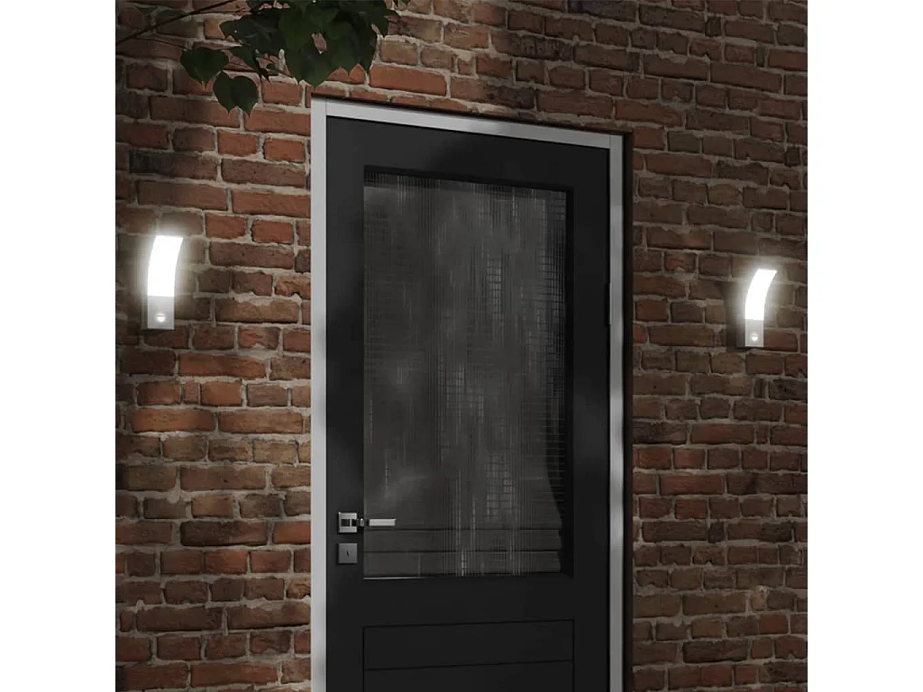 Candeeiro parede LED exterior c/ sensor alumínio fundido branco PT792801