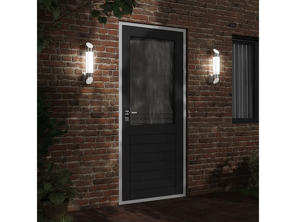 Applique murale d'extérieur argenté acier inoxydable FR683634