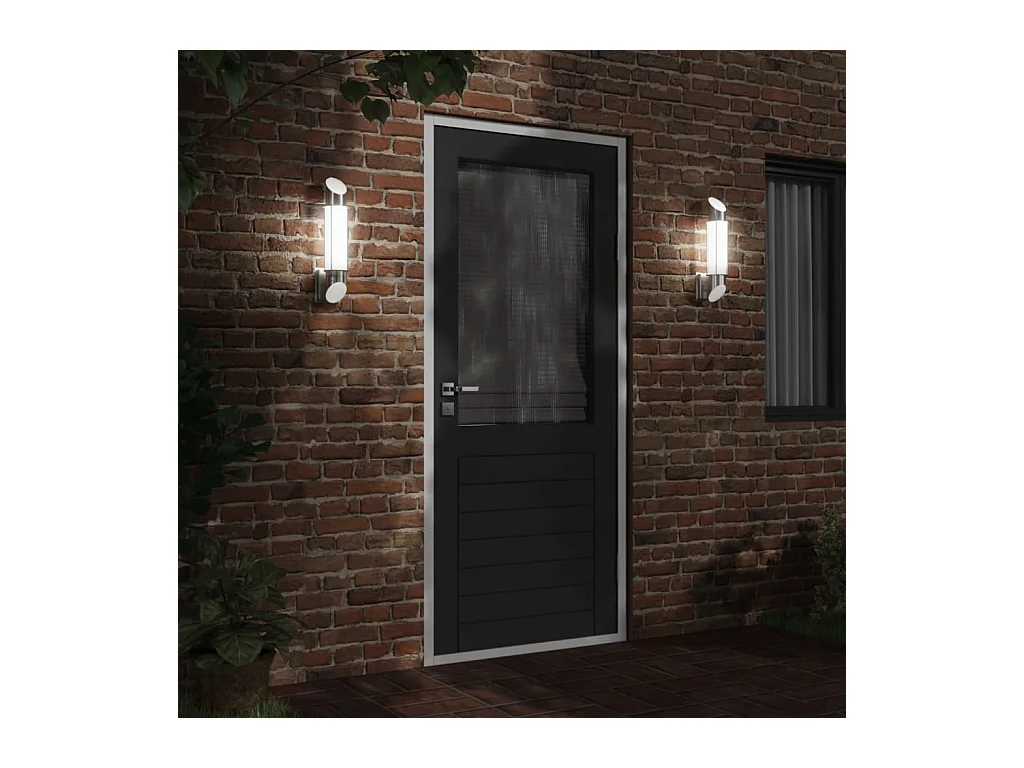 Applique murale d'extérieur argenté acier inoxydable FR683634