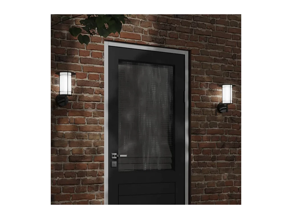 Applique murale d'extérieur noir acier inoxydable FR684049