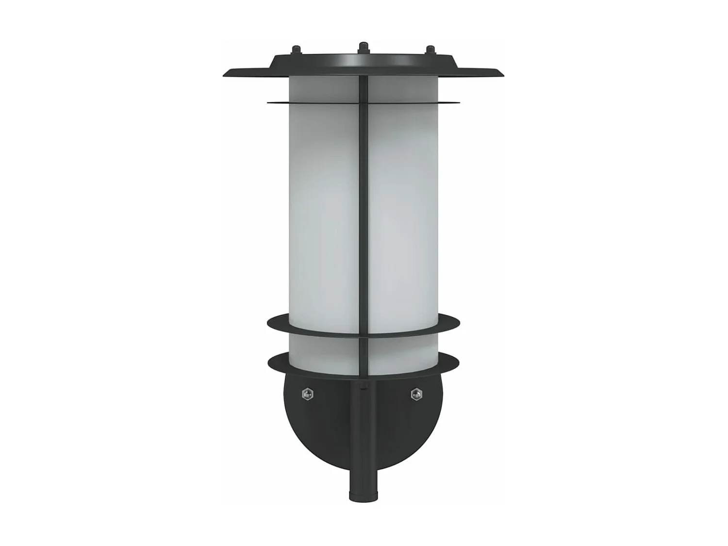 Candeeiro de parede para exterior aço inoxidável preto PT439098