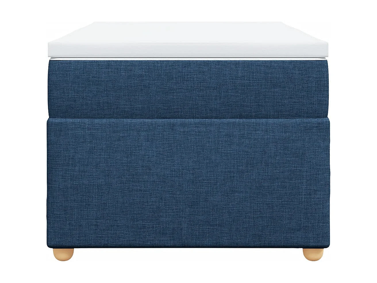 Ensemble complet boxspring + matelas Bleu 100x200 cm Tissu FR86354