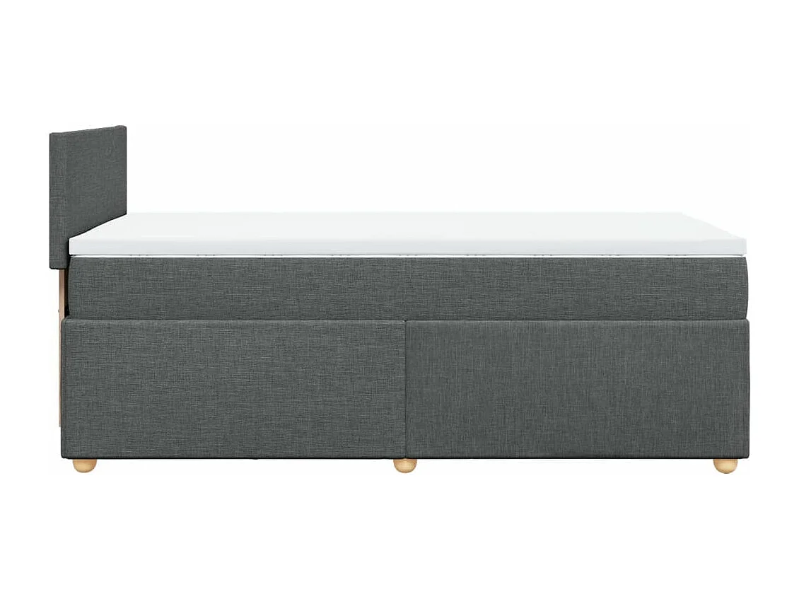 Cama box spring - com colchão solteiro tecido cinzento-escuro PT286344
