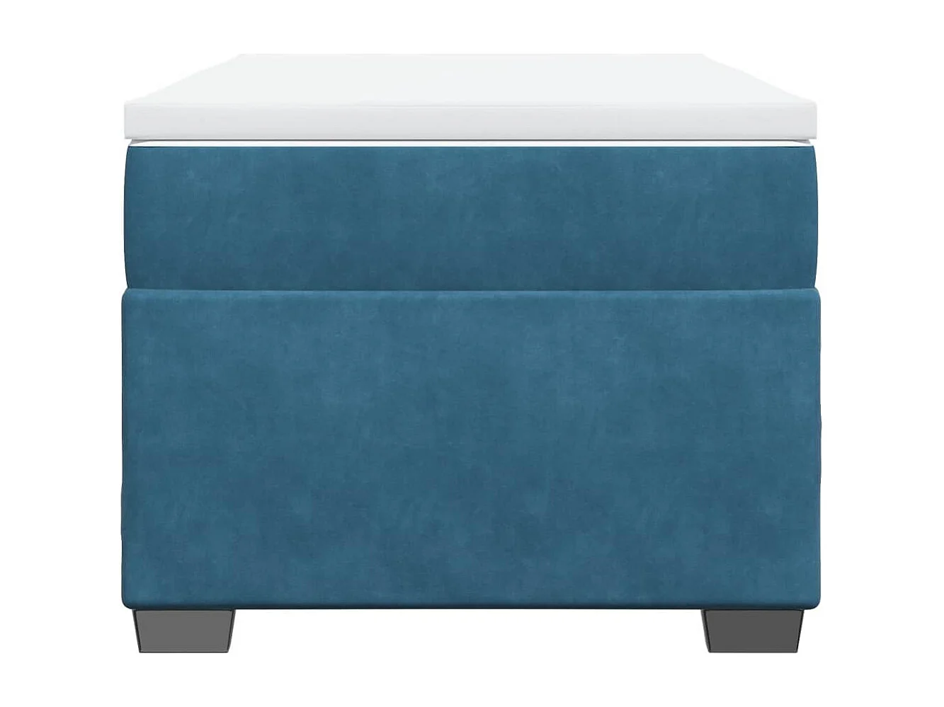 Cama box spring con colchón terciopelo azul oscuro 90x200 cm ES634600