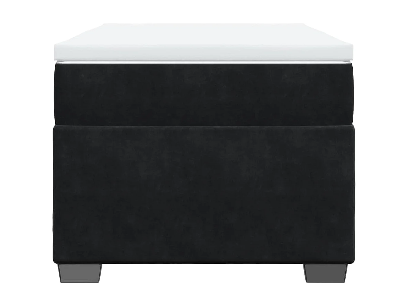 Cama box spring - 100x200 cm com molas/colchão veludo preto PT129844