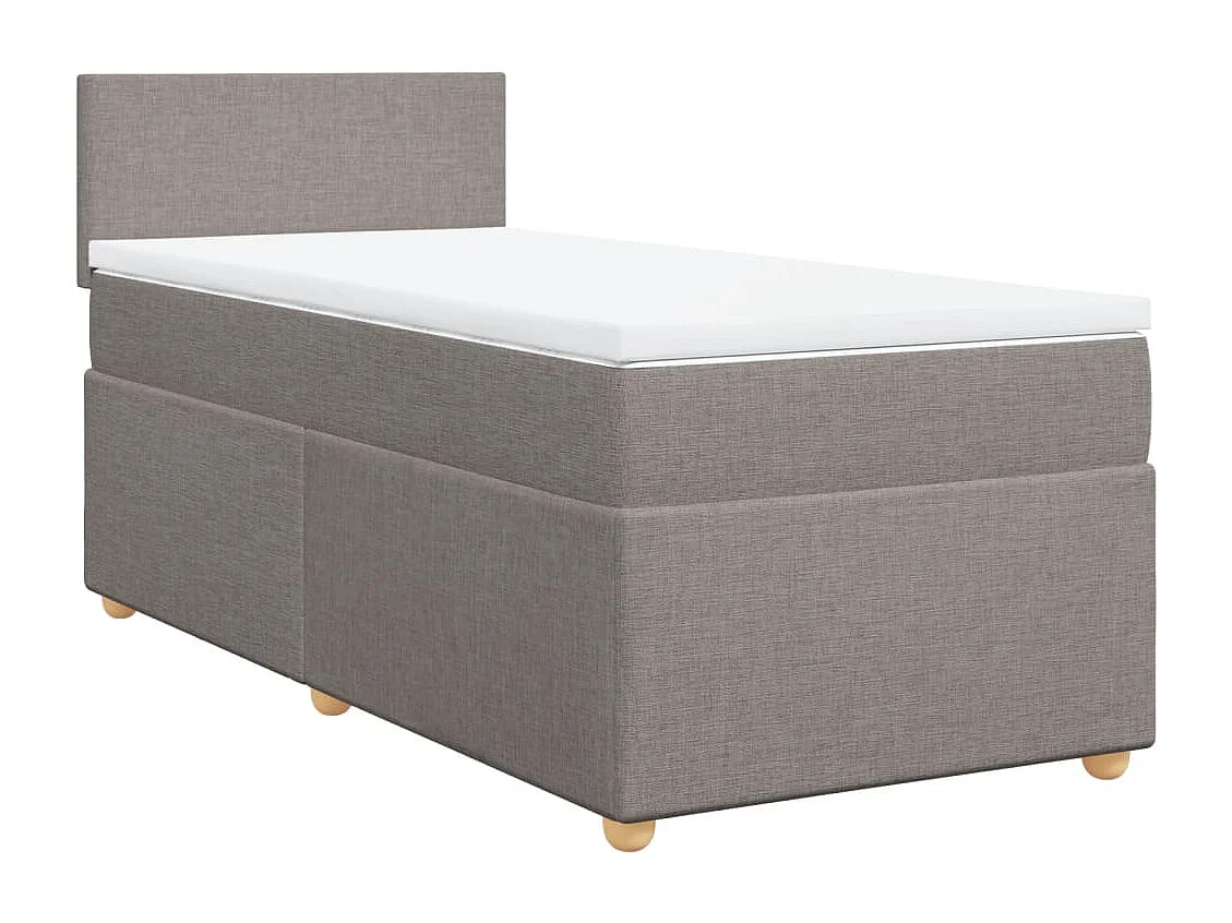 Ensemble complet boxspring + matelas Taupe 100x200 cm Tissu FR59071
