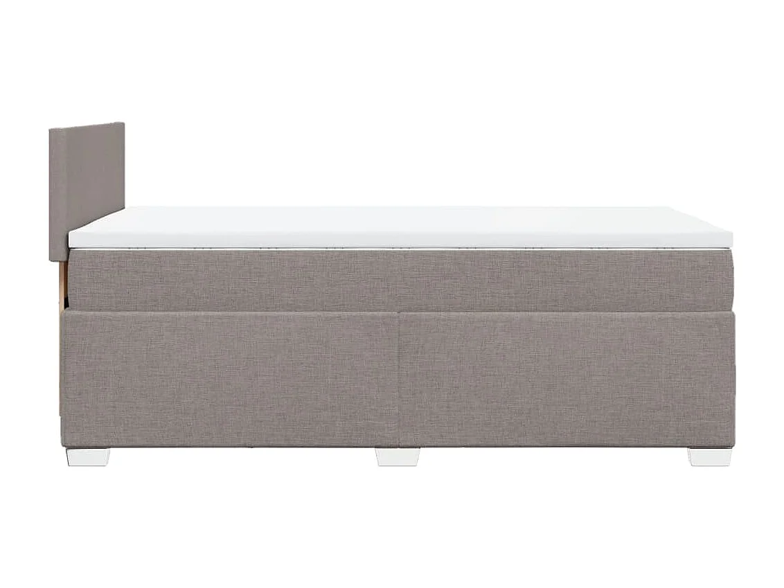 Cama box spring - 90x190 cm com molas/colchão tecido castanho-acinzentado PT576329