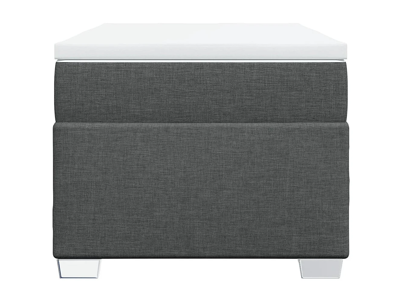 Cama box spring con colchón tela gris oscuro 90x190 cm ES512599