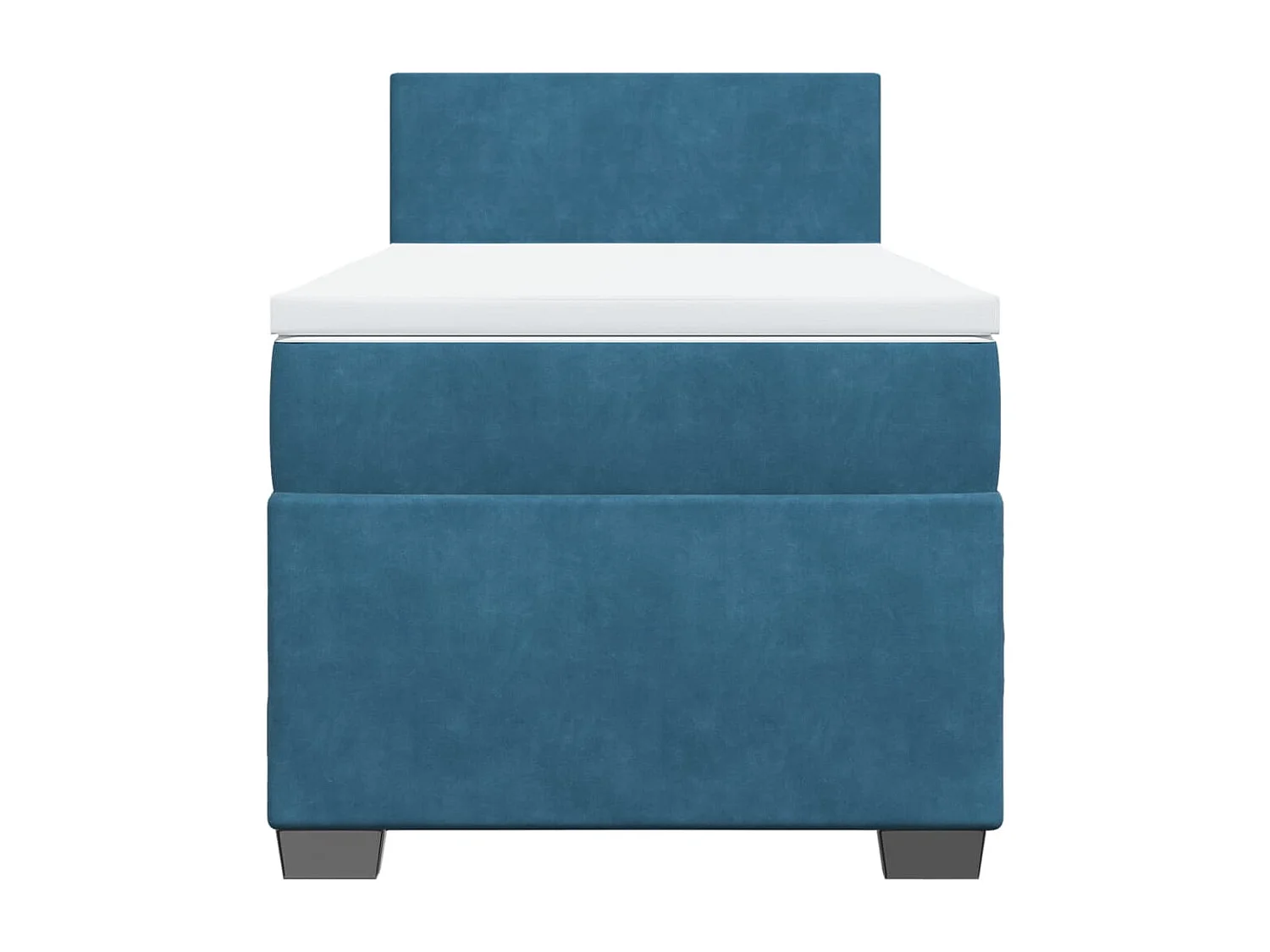Boxspring met matras fluweel donkerblauw 80x200 cm BE192272