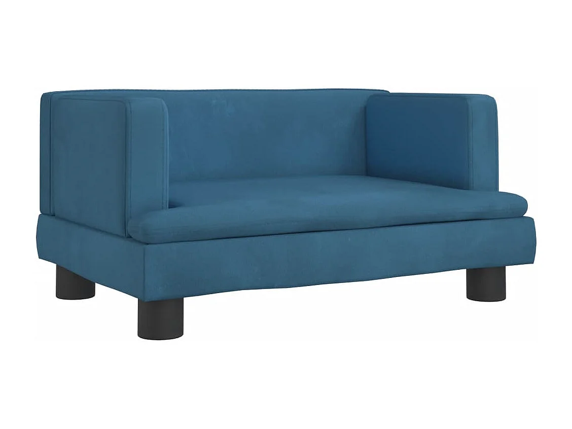 Canapé pour enfants bleu 60x40x30 cm velours FR171389