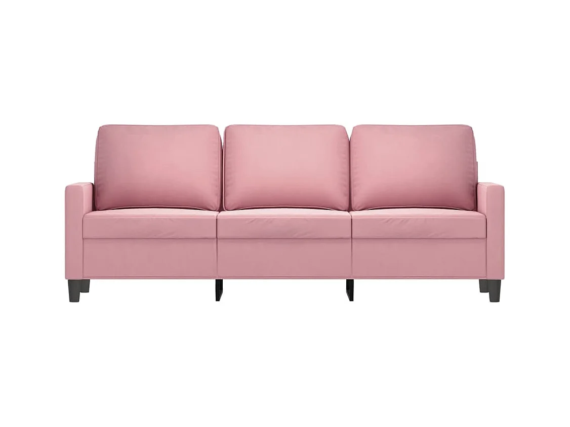 Canapé à 3 places Rose 180 cm Velours FR574844