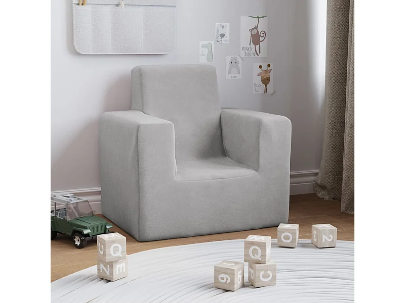 Canapé pour enfants Gris clair Peluche douce FR445550