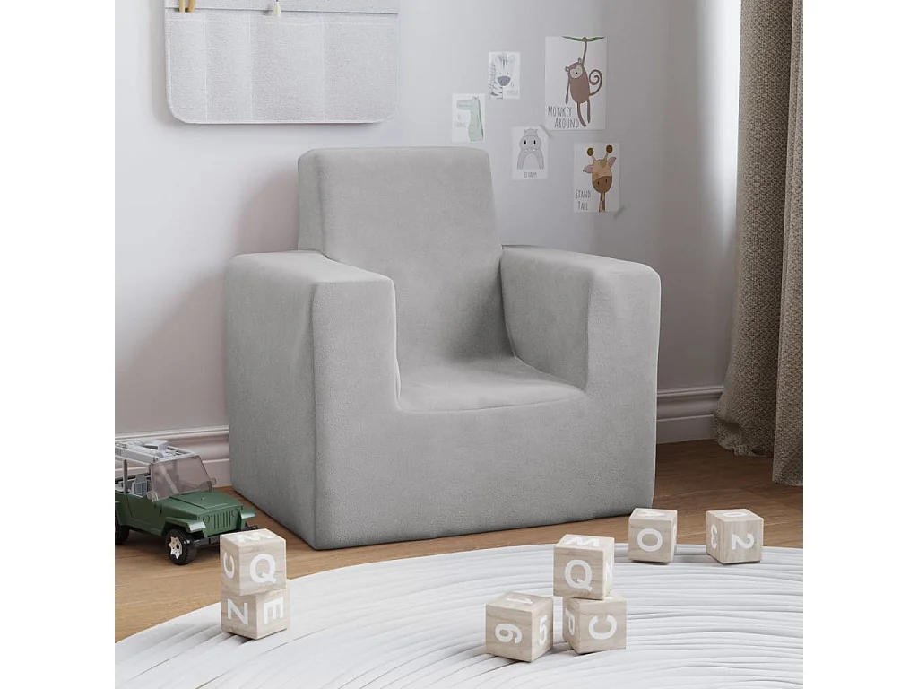 Canapé pour enfants Gris clair Peluche douce FR445550