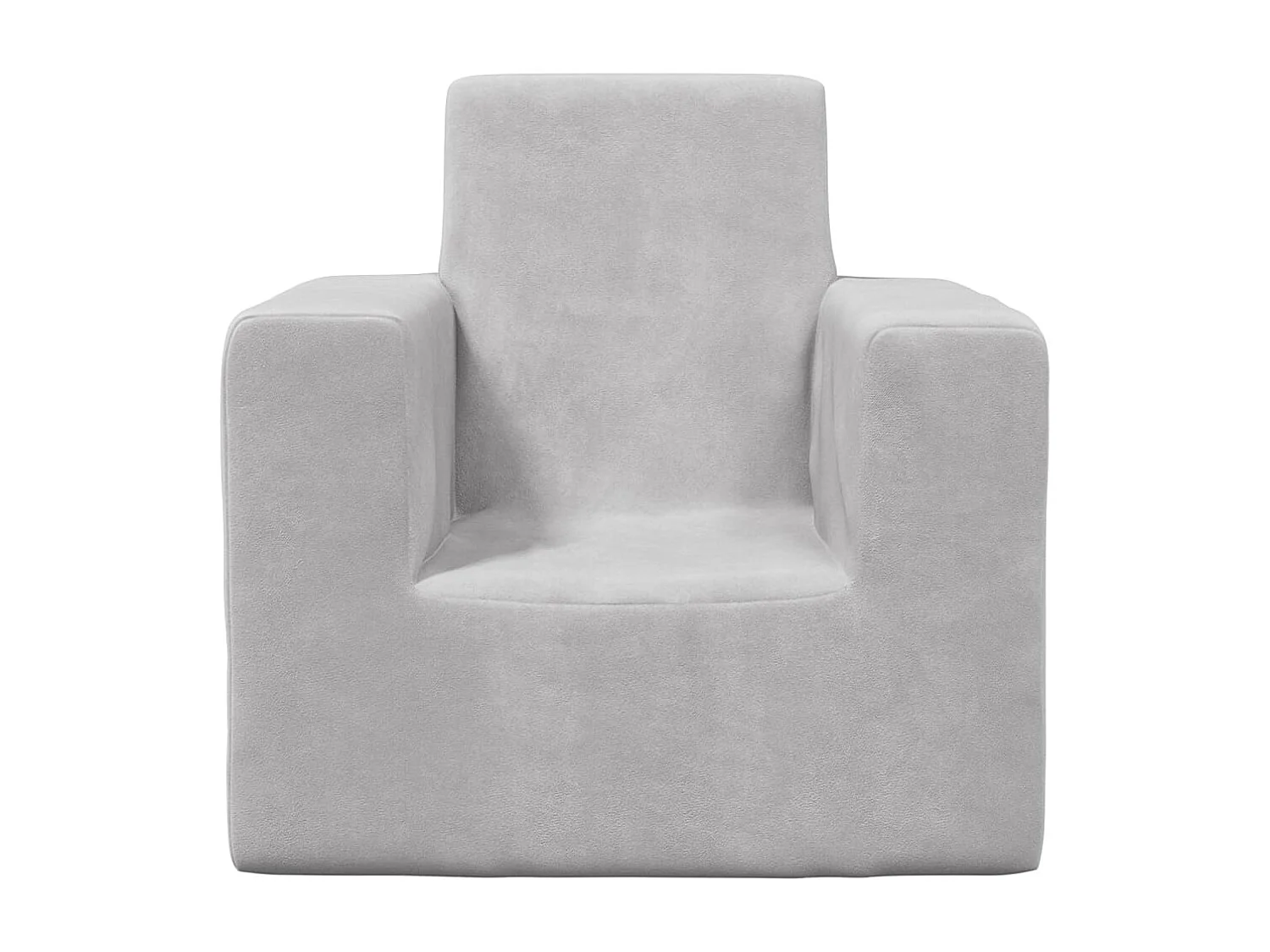 Kinderbank zacht pluche lichtgrijs BE377850