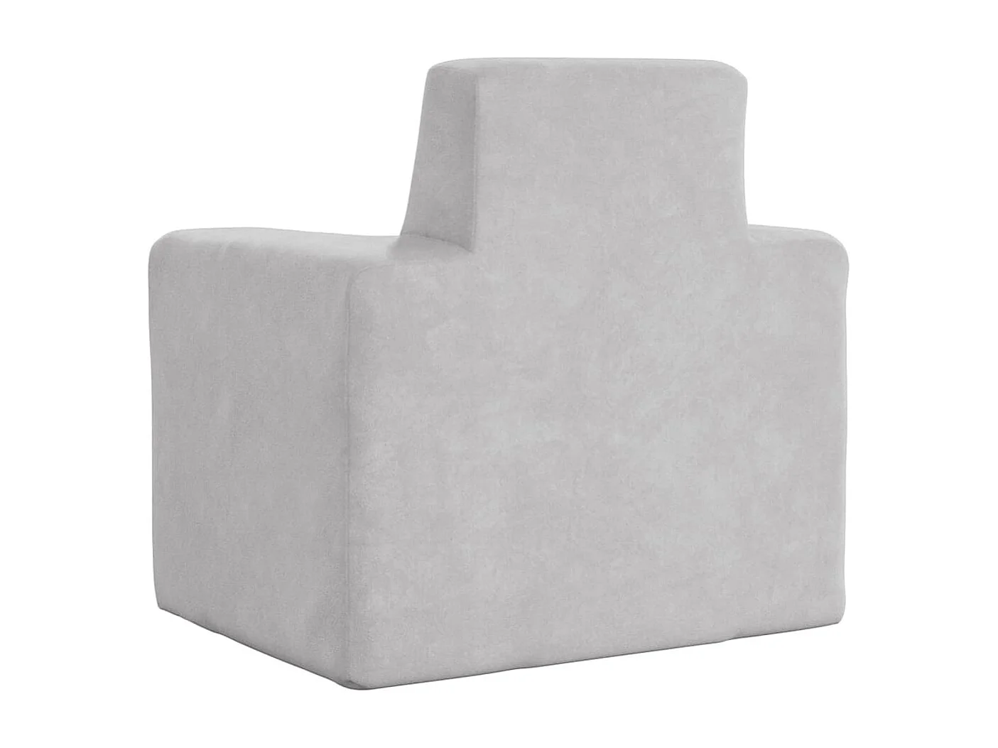 Kinderbank zacht pluche lichtgrijs BE377850