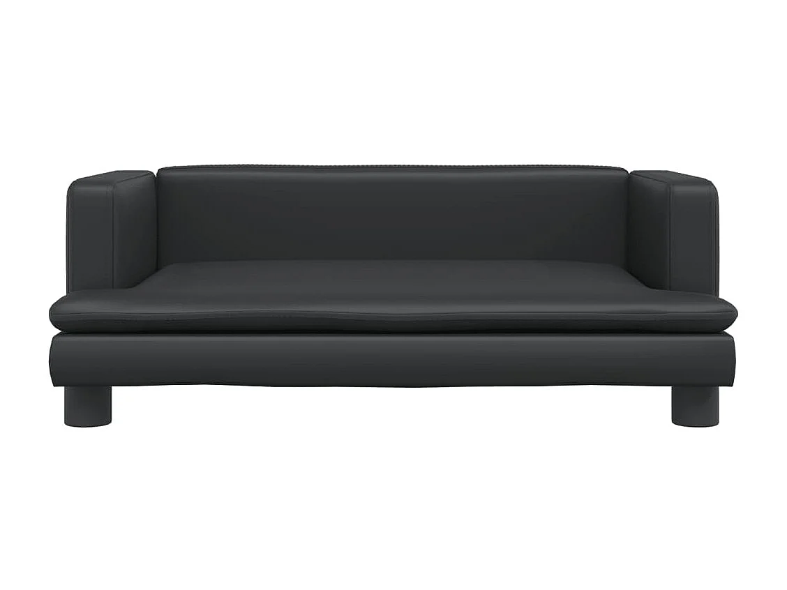 Kinderbank 80x45x30 cm kunstleer zwart BE754611