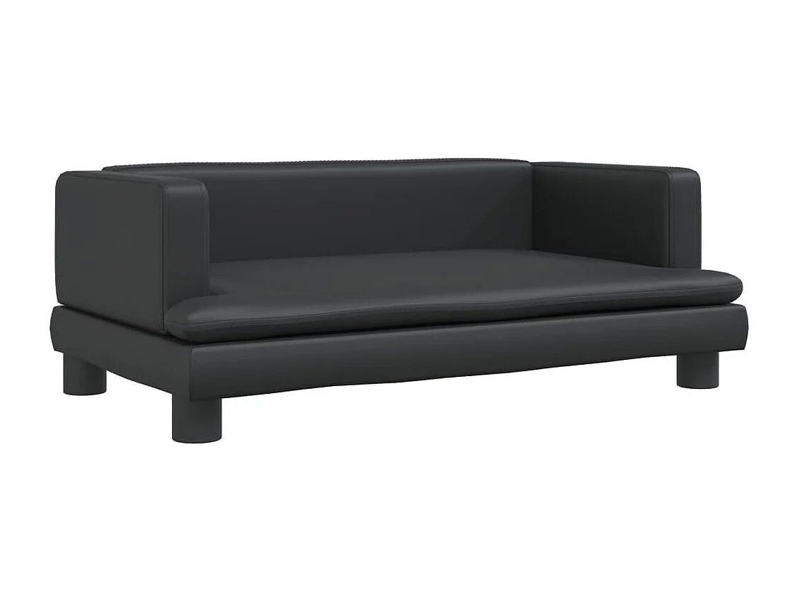 Canapé pour enfants noir 80x45x30 cm similicuir FR345290