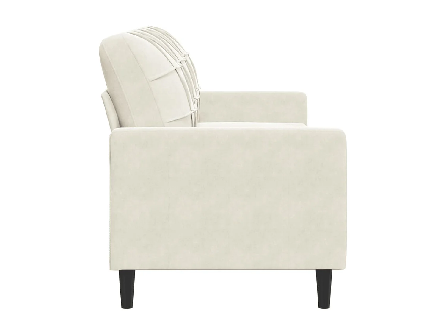 Canapé à 3 places Crème 180 cm Velours FR824573