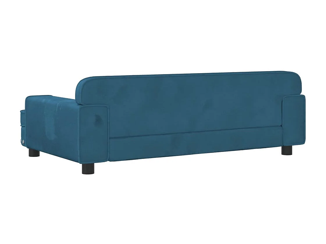 Sofá infantil 90x53x30 cm veludo azul PT107176