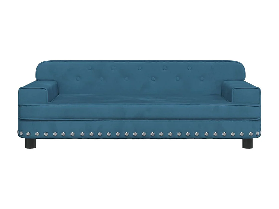 Canapé pour enfants bleu 90x53x30 cm velours FR768202