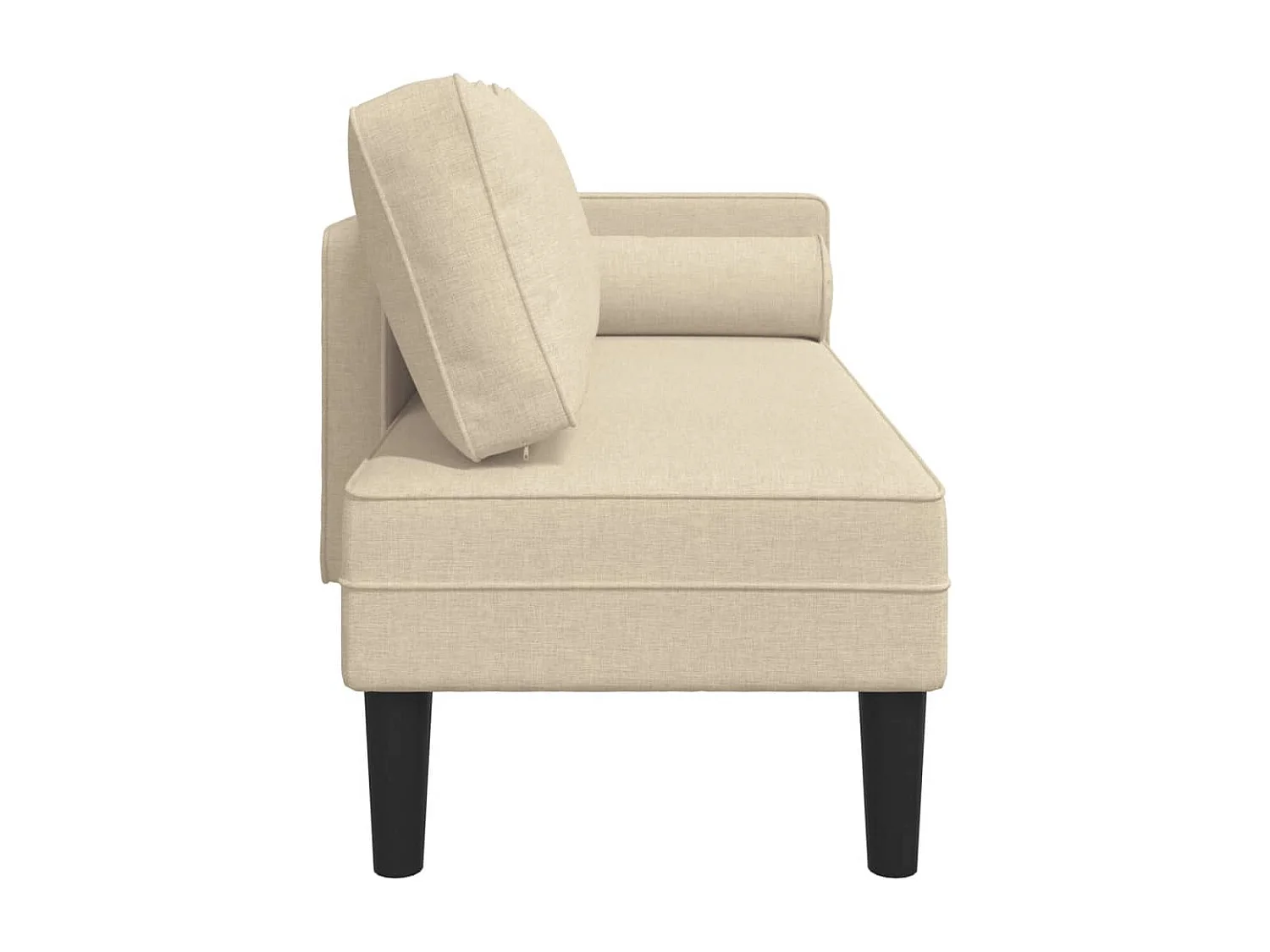 Canapé avec coussins crème tissu FR575261